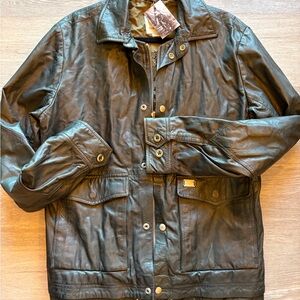 Diesel Dark Brown Leather Jacket
